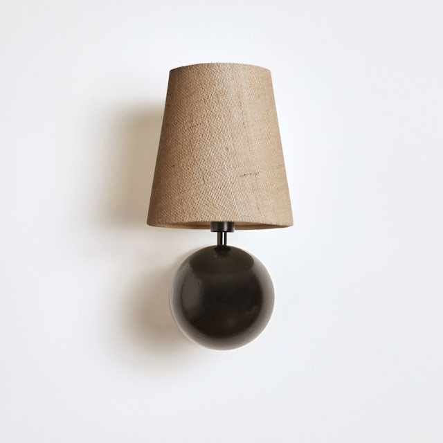 gallery image for Bole_Sconce_Web_Gallery_Burlap_Black