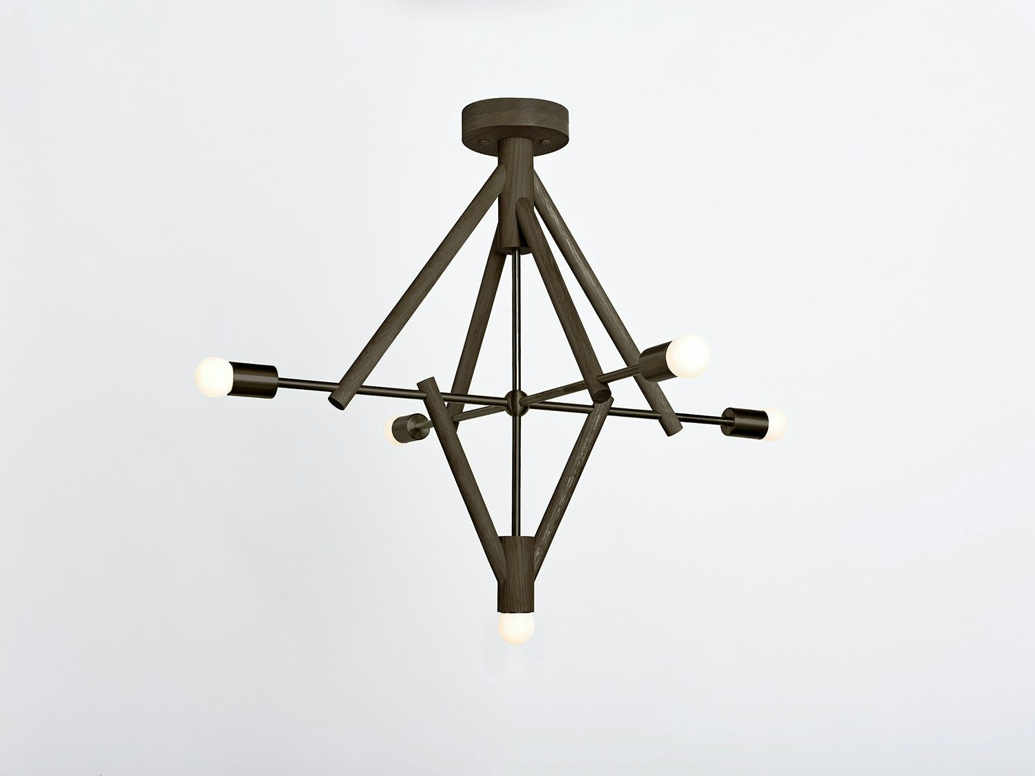 gallery image for Lodge-Chandelier-Five_Oxidized_White_On