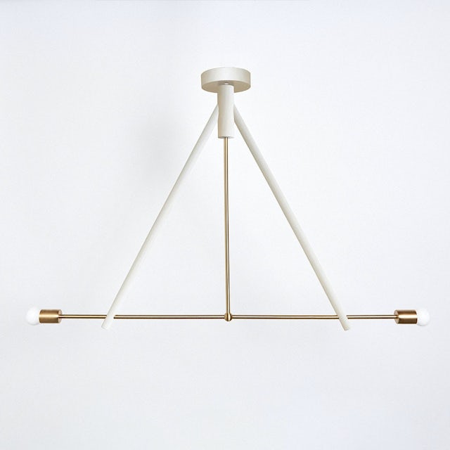 gallery image for 2021_Lodge-Chandelier-Two_Painted_Off_White-Hewn-Brass