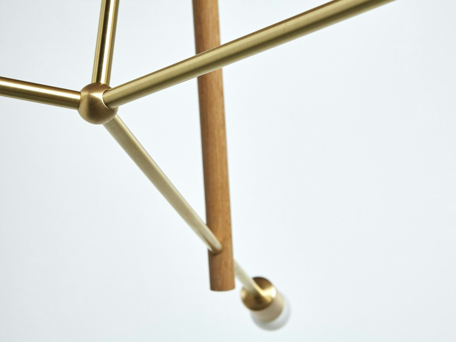 gallery image for Chandelier-Three-Natural-Ball-Detail