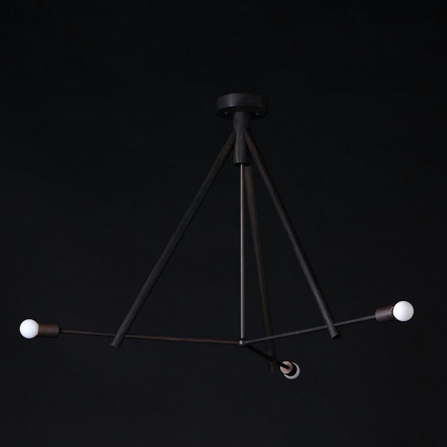 gallery image for Chandelier-Three-Oxidized-Black