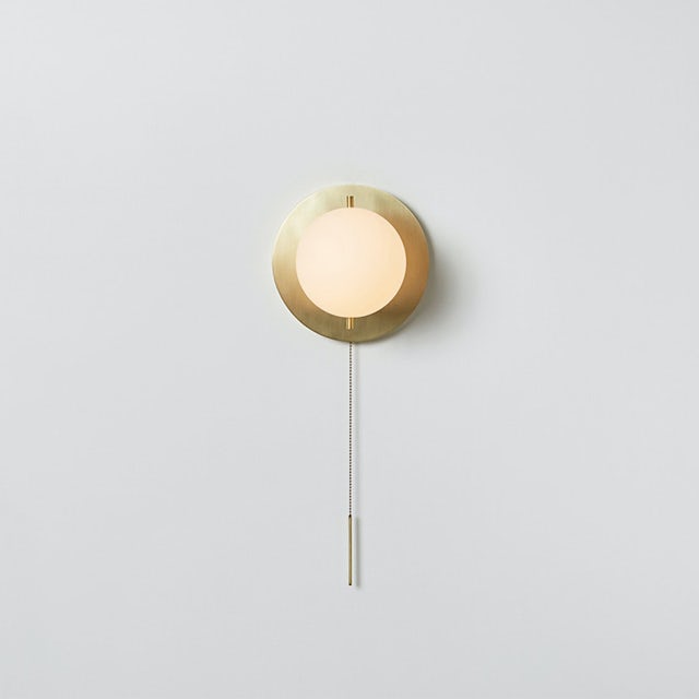 gallery image for Signal-Sconce_Hewn-Brass_Front_On