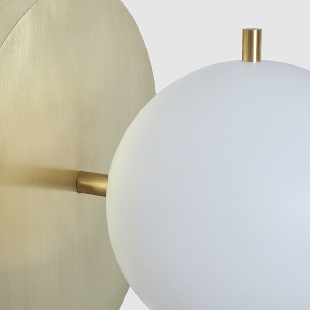 gallery image for Signal-Sconce_Hewn-Brass_Globe-Detail