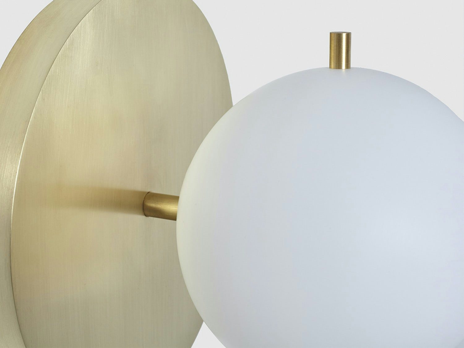 gallery image for Signal-Sconce_Hewn-Brass_Globe-Detail
