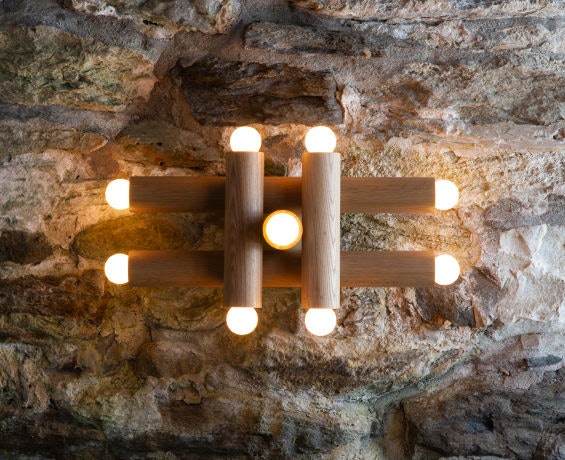 An alternative image of Hieroglyph Sconce in use